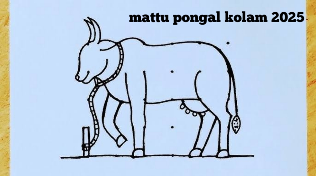 mattu pongal kolam with dots