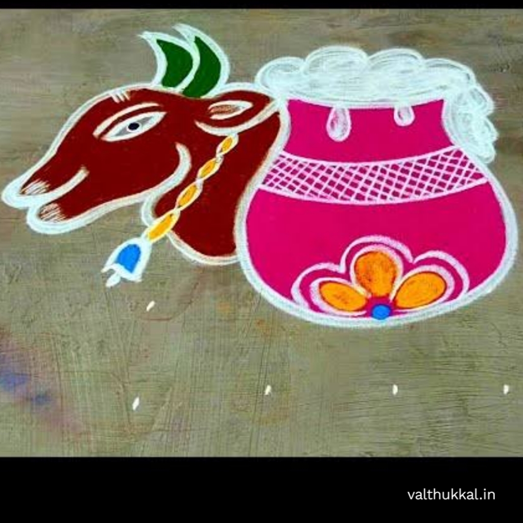 cow pongal kolam