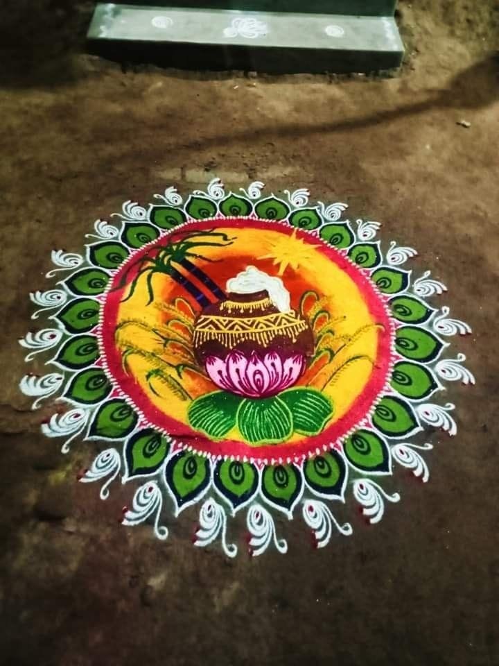 pongal paanai kolam
