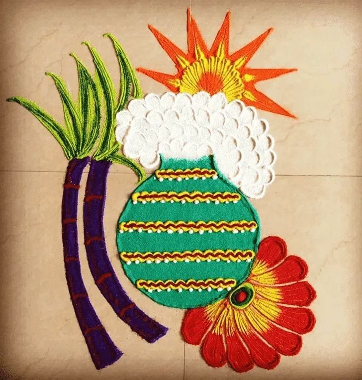 pongal kolam easy​